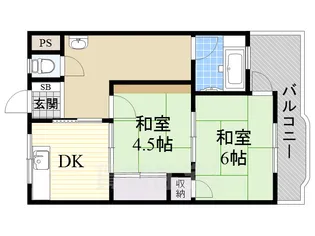 大阪府豊中市小曽根1丁目【マンション】の間取り