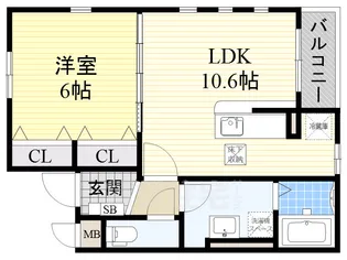 大阪府豊中市利倉3丁目【アパート】の間取り