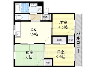 グローパレス2【3階】の間取り