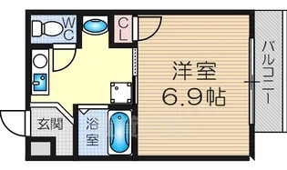 スタンドアップ野里【701号室】の間取り
