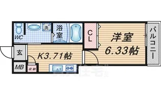 大阪府豊中市曽根西町2丁目【アパート】の間取り