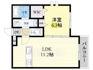 ヘーベルメゾン豊中【1階】の間取り
