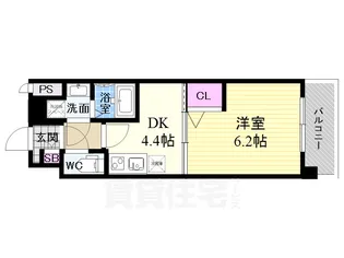 アクアプレイス京都三条朱雀【2階】の間取り