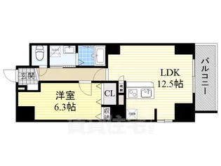 P-SQUARE SHUMOKU【8階】の間取り