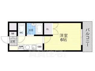 サニーフラット長原【5階】の間取り