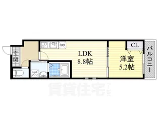 フジパレス大宮2番館【3階】の間取り