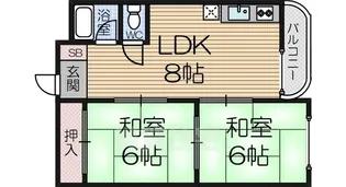 大栄マンション【205号室】の間取り