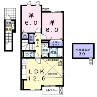 ランドマーク桜井 2【2階】の間取り