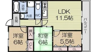 HAPUNA高石【4階】の間取り