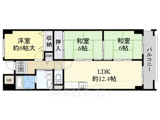 大阪府豊中市西泉丘1丁目【マンション】の間取り