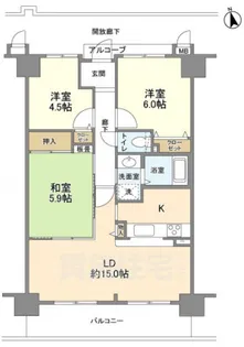 アステージ堺Ⅲイングコート【12階】の間取り