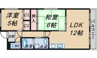 大阪府豊中市庄内幸町2丁目【マンション】の間取り