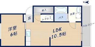 スリースターマンション【1階】の間取り