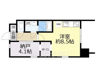 レジディア新大阪【5階】の間取り
