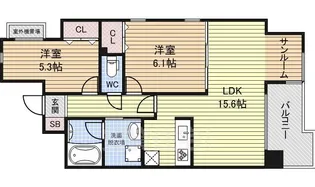 VERDE CUESTA覚王山【2階】の間取り