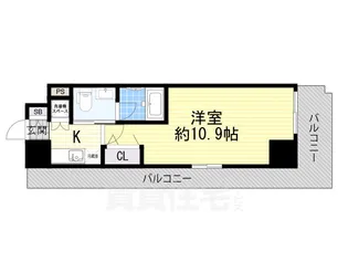 大阪府堺市堺区北花田口町2丁【マンション】の間取り