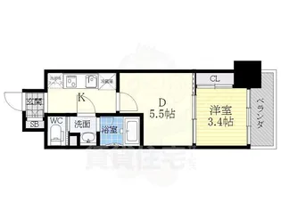 パークアクシス名古屋山王【7階】の間取り