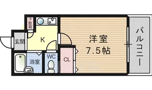 大阪府大阪市西淀川区野里1丁目【マンション】の間取り