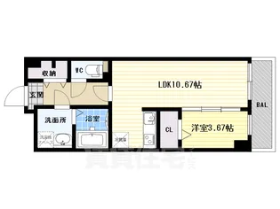 愛知県名古屋市千種区北千種1丁目【マンション】の間取り