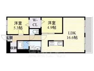 丸二サンハイツ【3階】の間取り