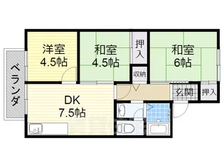 エクセルハイツ前川【2階】の間取り