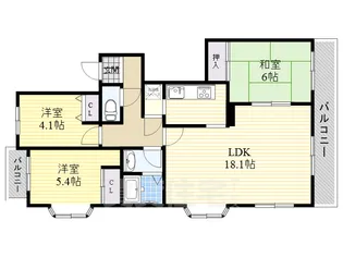 リブレ刀根山【3階】の間取り
