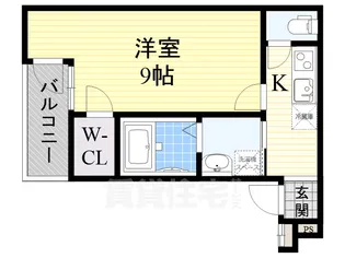 大阪府大阪市住吉区沢之町2丁目【アパート】の間取り