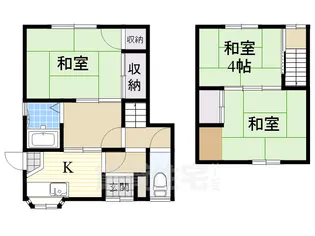 大阪府高槻市栄町1丁目【一戸建】の間取り