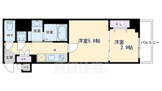 ファーストフィオーレ京都西陣【4階】の間取り