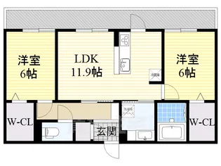 セレーノ栗東 A棟【1階】の間取り
