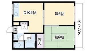 シェリール宝ヶ池【1階】の間取り