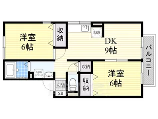 シャルマンコートA棟【2階】の間取り