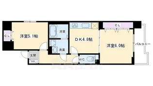 CALM高倉通【4階】の間取り