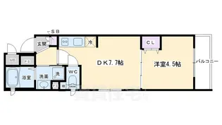 ベラジオ堀川今出川【3階】の間取り