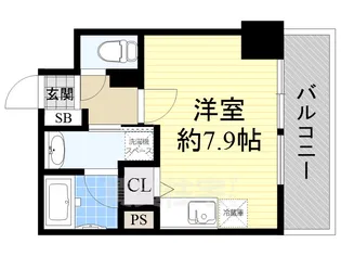 レジディア高岳【13階】の間取り