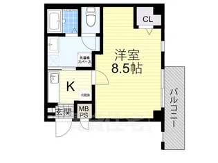 エヌエムスワサントドゥイースト【2階】の間取り