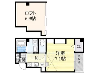大阪府堺市堺区永代町1丁【マンション】の間取り