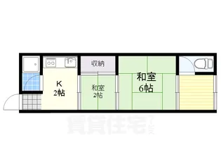 兵庫県尼崎市長洲中通2丁目【テラスハウス】の間取り