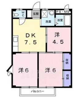 メゾンむつ美【2階】の間取り