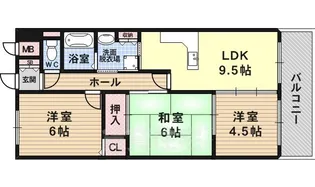 NOVA藤井寺【4階】の間取り