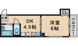 有馬パレス千林【6階】の間取り