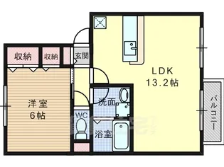 メゾンドール シルヴィ【2階】の間取り