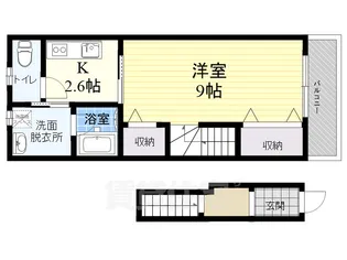 1Kの間取り画像