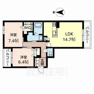スカイレジデンス【3階】の間取り