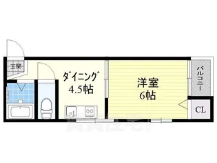 エレガンスハイツ湯里【5階】の間取り