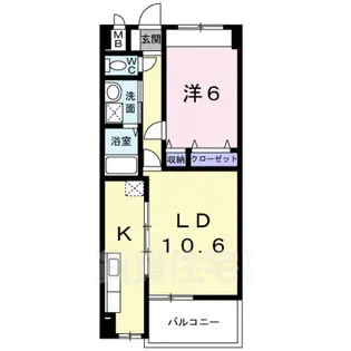 グランドールかさでら【6階】の間取り