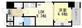 セノアタワー新大阪【9階】の間取り