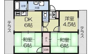 フレグランス鳳【1階】の間取り