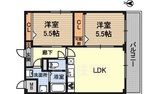 新大阪パークハイツ【7階】の間取り