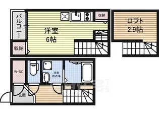 ルークス名古屋【1階】の間取り